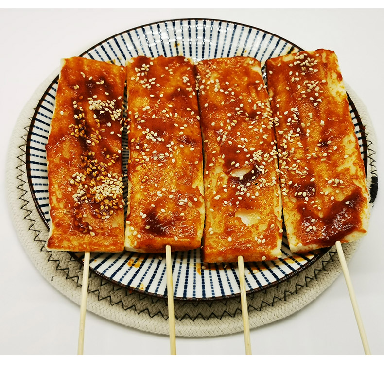 网红脆皮年糕商用手工粿烧烤白果油炸年糕片年糕条速食打糕 100根