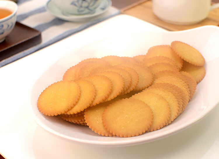 迷你小薄饼香葱花生芝麻椰奶味香脆薄饼休闲办公室零食小吃1000g多