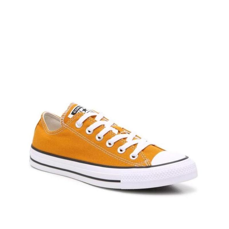 converse匡威女帆布鞋姜黄色低帮系带板鞋运动鞋481655bjsaffron
