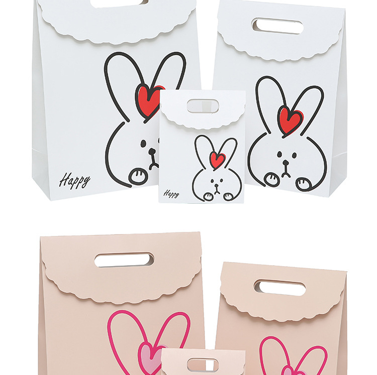 斯宝路儿童节卡通礼品袋礼物袋 可爱兔子生日回礼袋 创意纸袋 喜糖