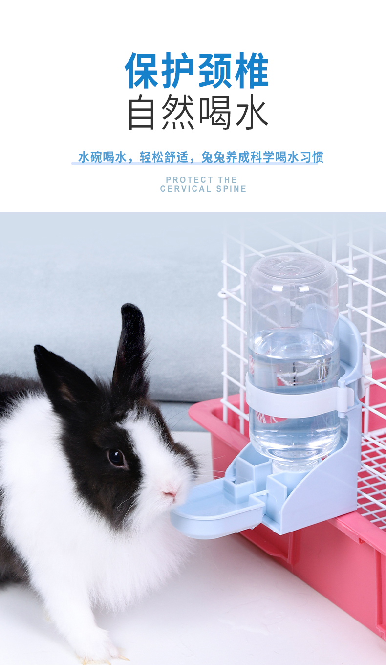 兔子饮水器水壶用品宠物荷兰猪龙猫兔兔挂式大容量喝水喂水器水碗内