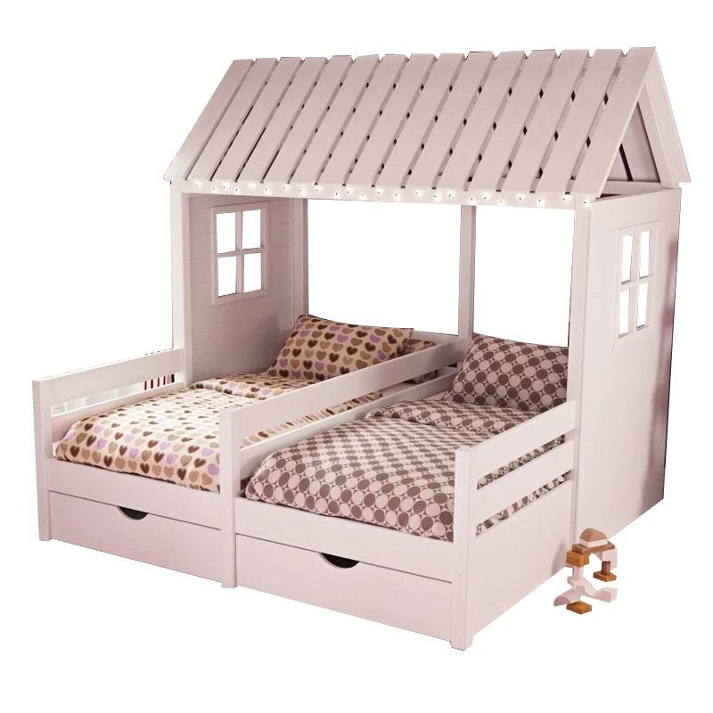 Solid Wood Twin Bed Simple Children S, Solid Wood Twin Bed Frame With Storage