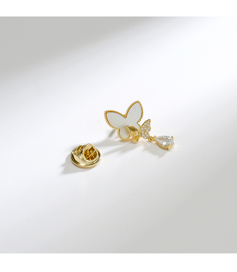 siccsaee 贝壳蝴蝶扣胸针夏季女2022年潮别针固定衣服配饰品【图片