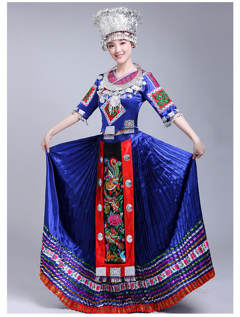 米集广西三月三云南贵州桂林苗族彝族土家族壮族少数民族传统服装女