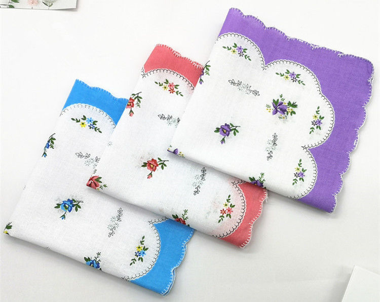 dafify老式手帕小手帕碎花直边女士儿童汗巾老人手绢老式怀旧2号款式3