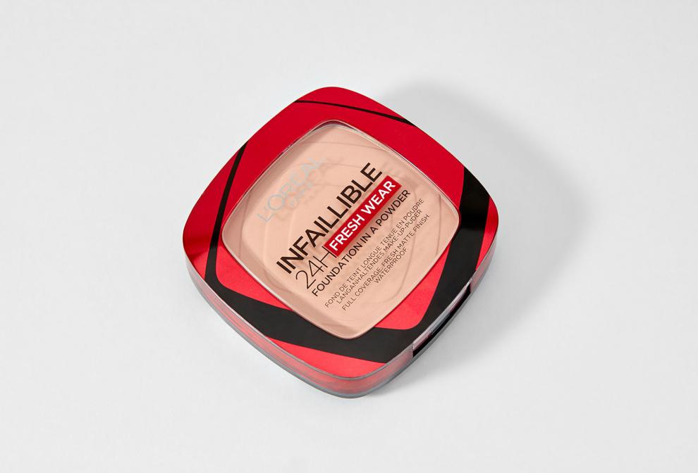 俄罗斯欧莱雅24h小时infallible粉饼定妆持妆遮瑕哑光控油磨皮9g120号