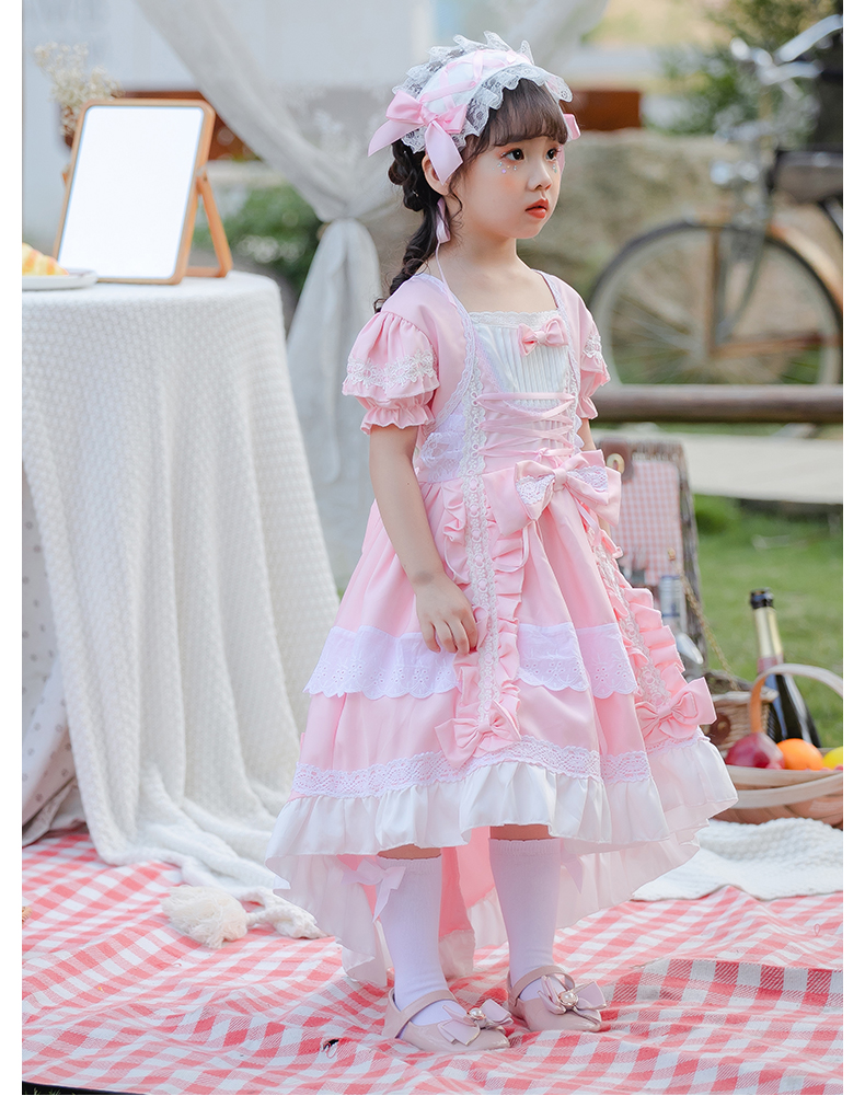 exemaba正版儿童洛丽塔童装暗黑小学生lolita裙公主洋装女童萝莉塔