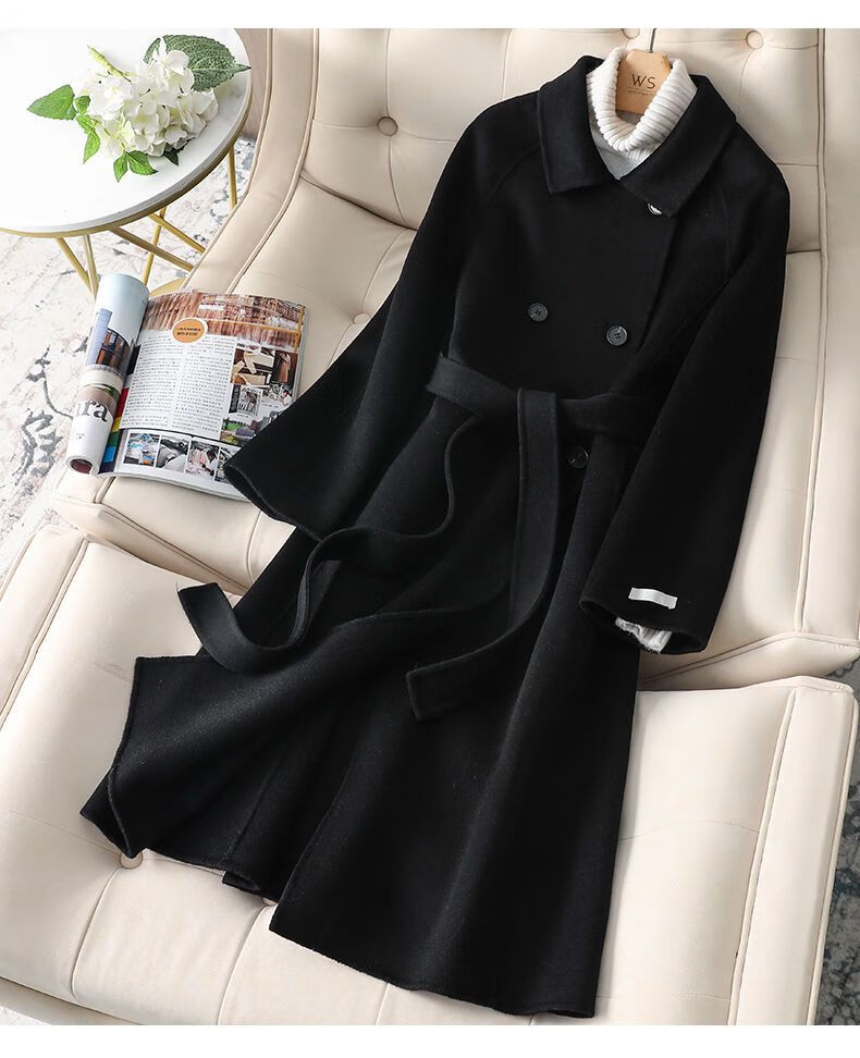 【特价捡漏】恒源祥羊绒大衣双面羊绒大衣女中长款秋冬韩版高端毛呢