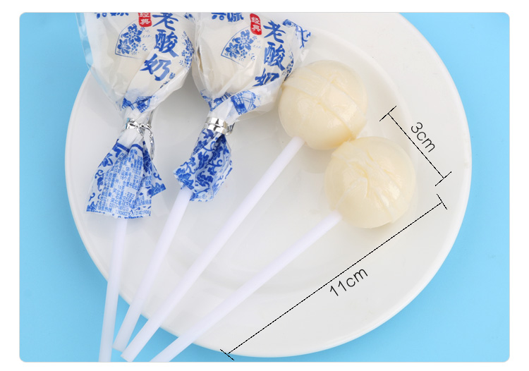 桶装30支创意老酸奶棒棒糖8090后怀旧小零食可爱酸奶味糖果桶装30支老
