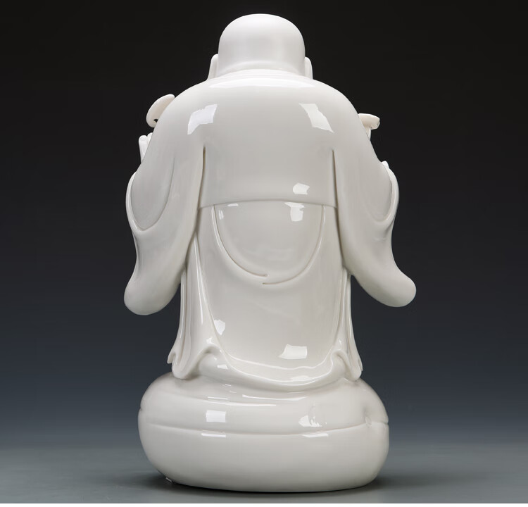 珠筠 元宝弥勒陶瓷摆件 陶瓷弥勒佛大肚佛笑佛佛像摆件家用供奉客厅