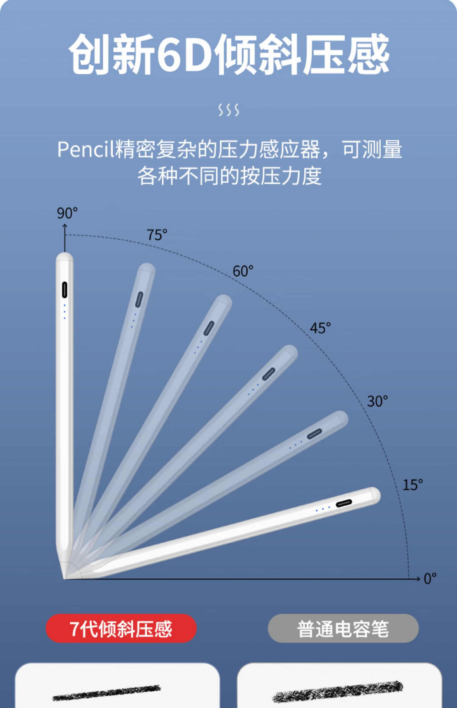 古汀欢能applepencil苹果2021pencil触控触屏平替电容笔ipad2020