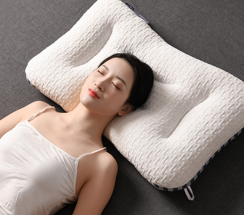 分区枕头夏季颈椎spa按摩枕护颈椎助眠枕芯单个人家用一对装整头男