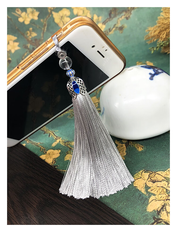 手机挂链水晶短绳流苏坠子挂件饰品配件手机吊饰个性女款短绳七夕情人