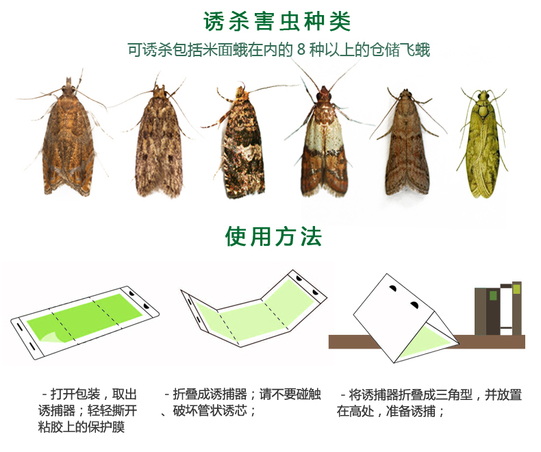 粮食防虫药衣蛾衣蛾飞蛾陷阱米蛾诱捕器粮食米虫防虫药粘虫纸家用厨房