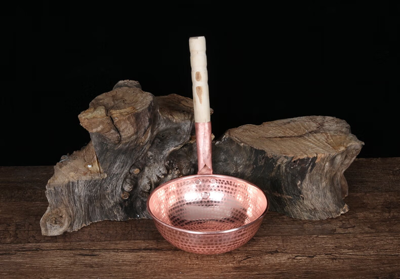 新款云南江川手工铜锅 老村巧匠米粉锅加厚紫奶锅小锅米线电 圆底加厚