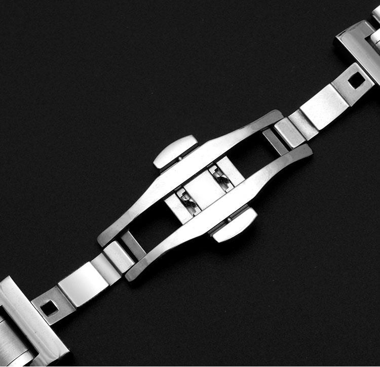 远雅天梭手表带钢带1853力洛克t41库图男女不锈钢蝴蝶扣表链1920五铢