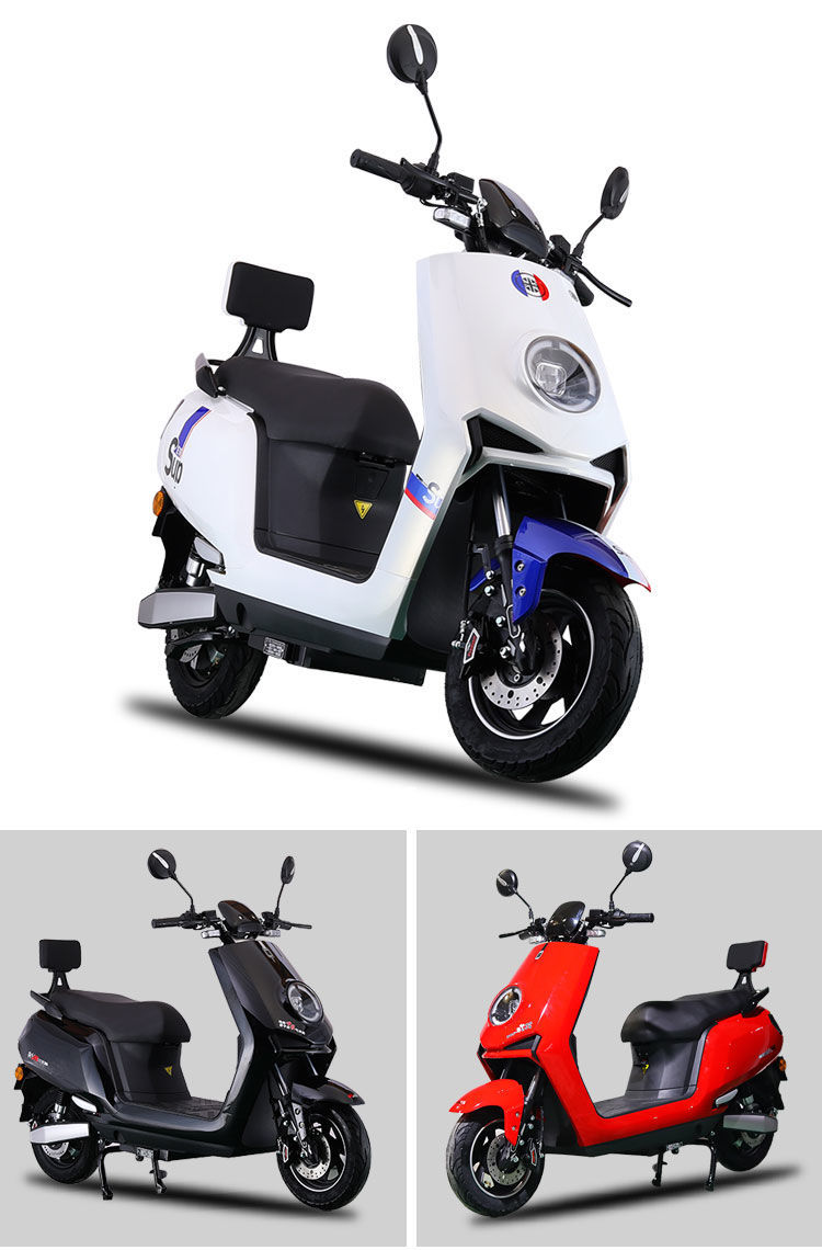 新款电动摩托车高速大功率大型电动车电瓶车72v电摩踏板车 白色 72v1