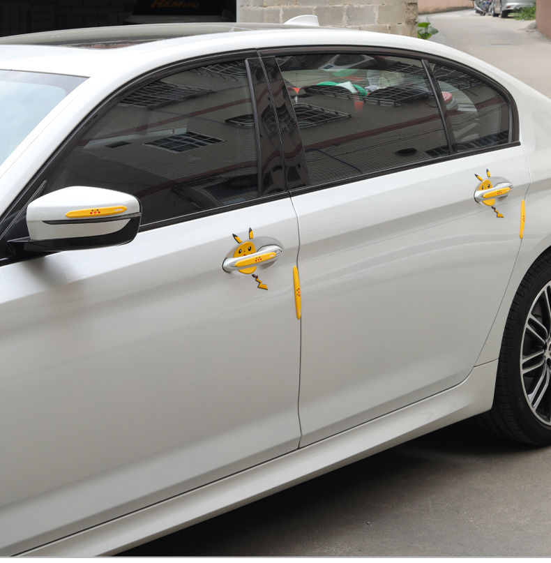 汽车门拉手保护膜卡通可爱通用门碗贴车把手防撞条漆面划痕防刮贴