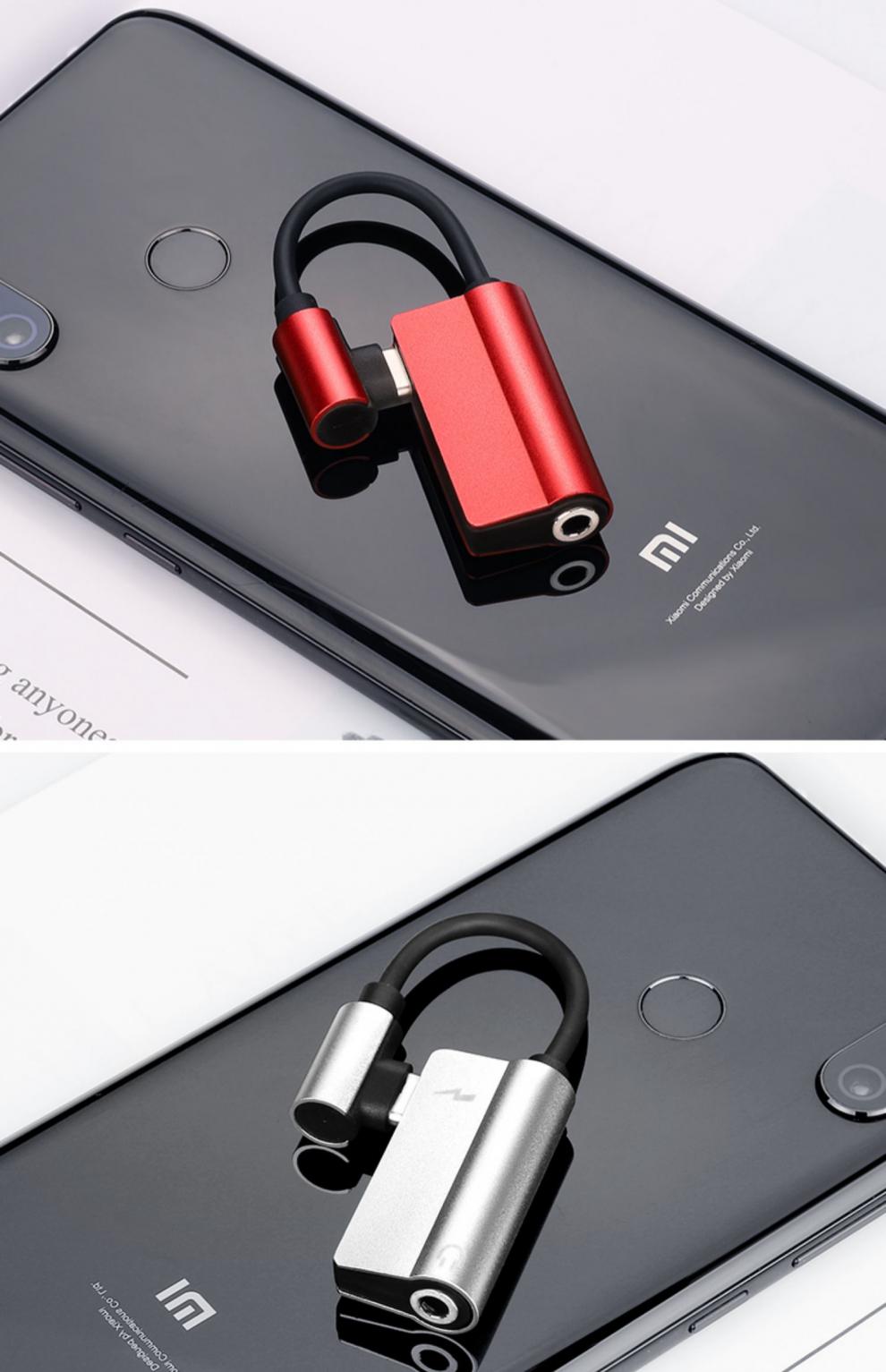 5耳机转接头适用iqoo 7耳机转接头typec弯头快充充电二合一音频转换