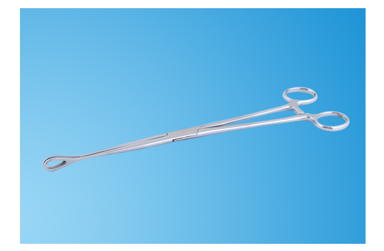 双鹿不锈钢海绵钳海棉钳夹子拔火罐夹卵圆钳直弯头25cm 直头【图片 价