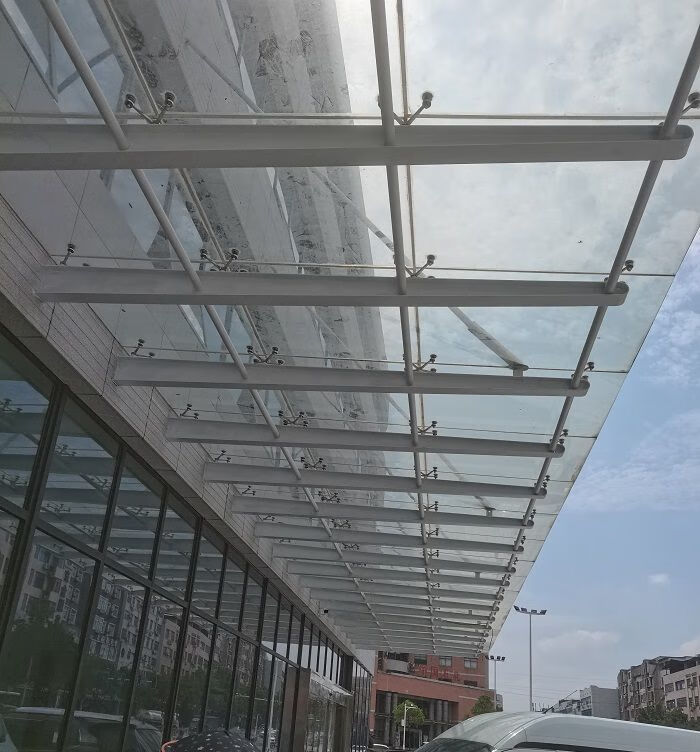 雨棚钢梁牛腿支架点式玻璃幕墙爪件门头工字挑梁铁不锈定做制h型tg可