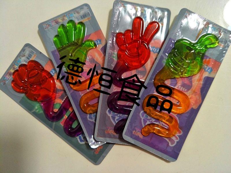开口笑怪手剪刀石头布果味凝胶橡皮糖软糖儿时怀旧零食品 30袋【家庭