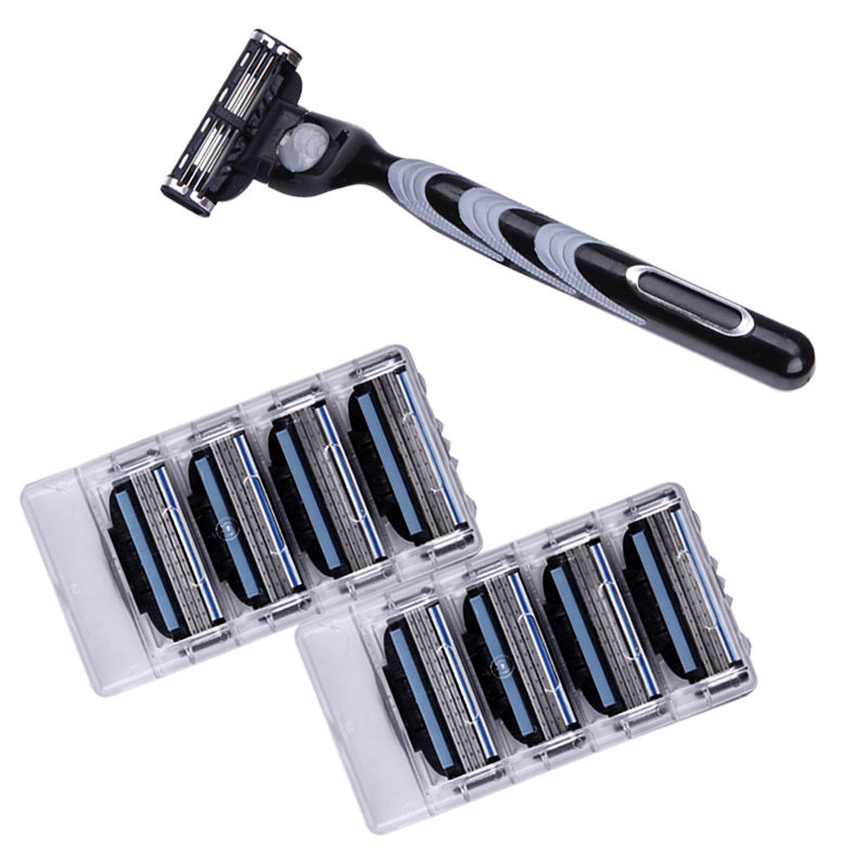 吉利锋3风速3剃须刀三层剃须刀德国进口手动刮胡刀片男士胡须刀等黎妃