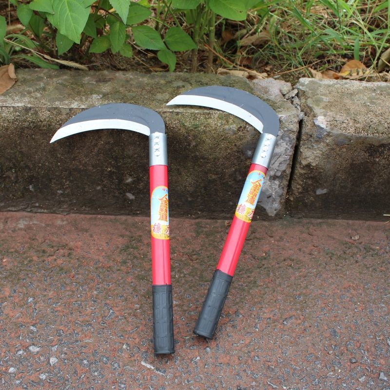 澜墨农用长柄镰刀绿化割草刀除草割镰刀韭菜弯刀割麦子打草廉刀禾镰烙