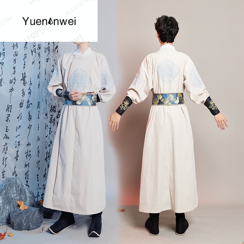 月南微撤柜捡漏唐制汉服圆领袍长衫男款明制飞鱼服中国风春秋季男女可