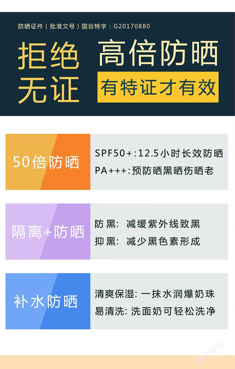 兰奕（LANYI）梦希蓝防晒霜SPF50+女脸部高倍防晒隔离霜持久防水防汗不脱妆提亮 梦希蓝防晒霜SPF50+(单盒）