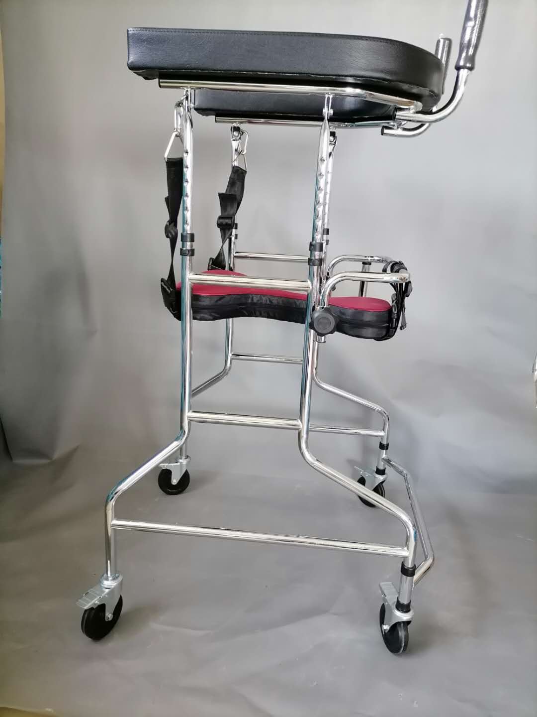 老人助行器学步车康复走路偏瘫训练器材老年辅助行走器 lu型六轮女款