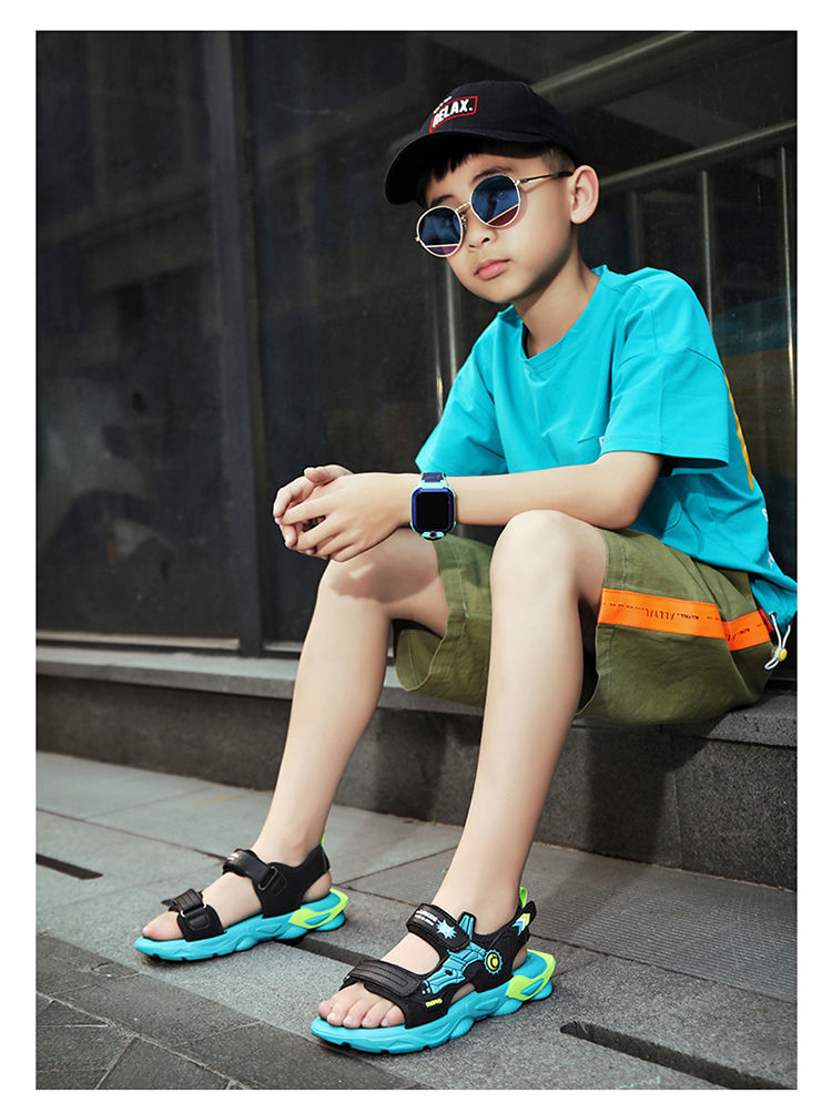 迪士尼disney男童凉鞋2022新款防滑中大童凉鞋儿童男帅气男孩凉鞋软底