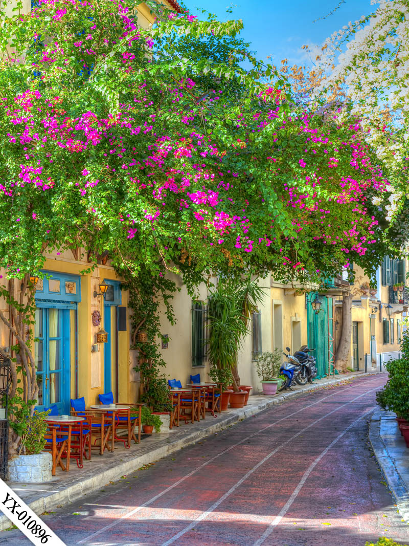 直播背景布3d立体直播间装饰主播竹林山水田园外景快手网红背景墙