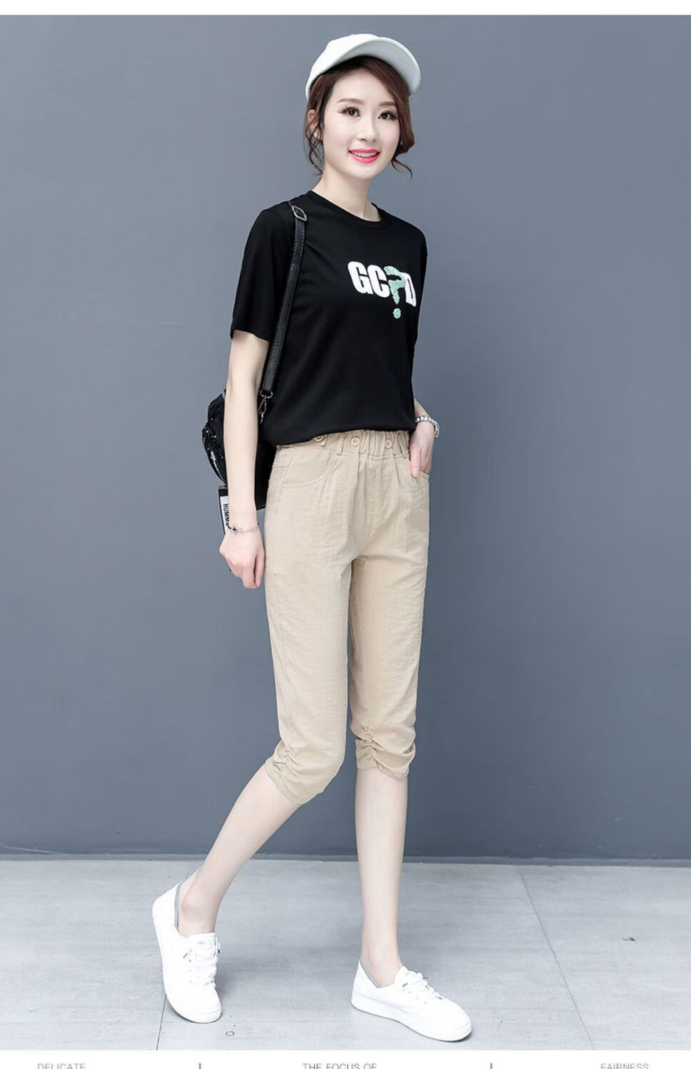 女装短裤夏季新款棉麻七分裤女2021新款夏季薄款韩版显瘦高腰宽松哈伦