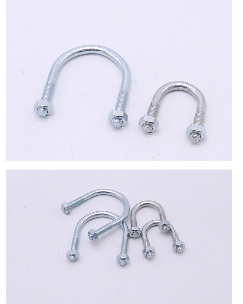 定做国标镀锌u型螺丝u型螺栓卡子固定卡夹抱箍管卡卡箍m10dn1506寸10