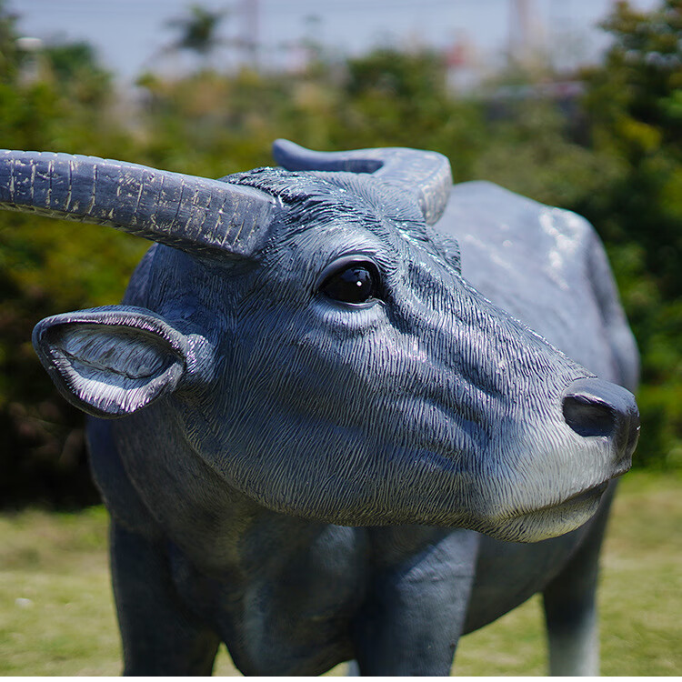 纳知轩大型户外仿真水牛雕塑摆件室外园林景观农场草坪装饰假的动物