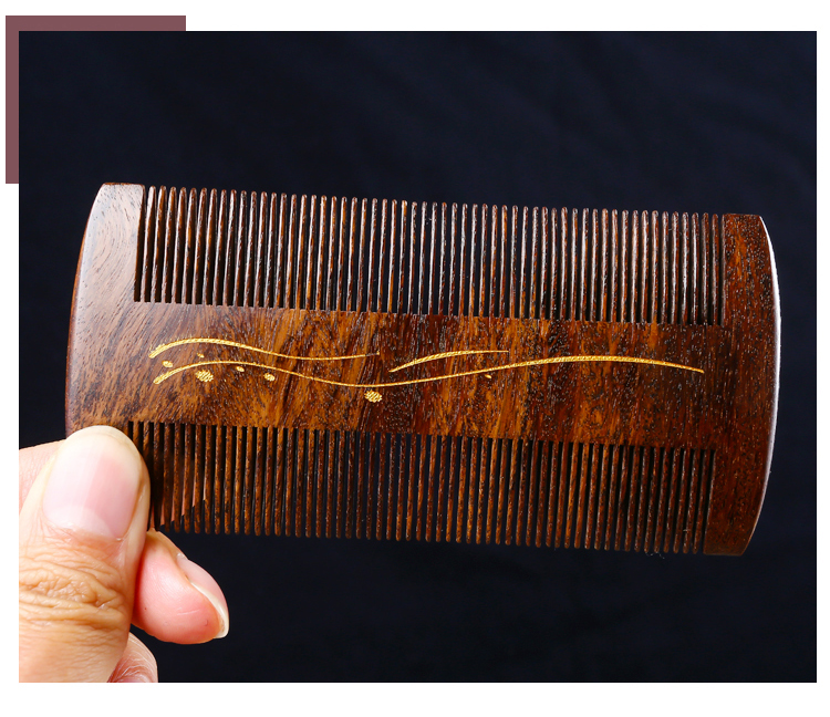 虱子梳超密齿加密金丝檀木篦子梳头发老式蓖檀木梳子女去头屑头虱小号