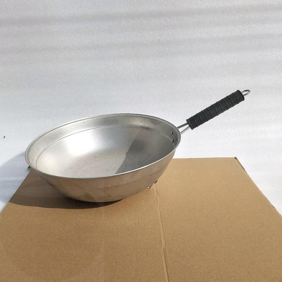 德国铝锅轻便炒锅特轻老式铝炒锅家用加厚加深炒瓢不粘锅不生锈 加厚