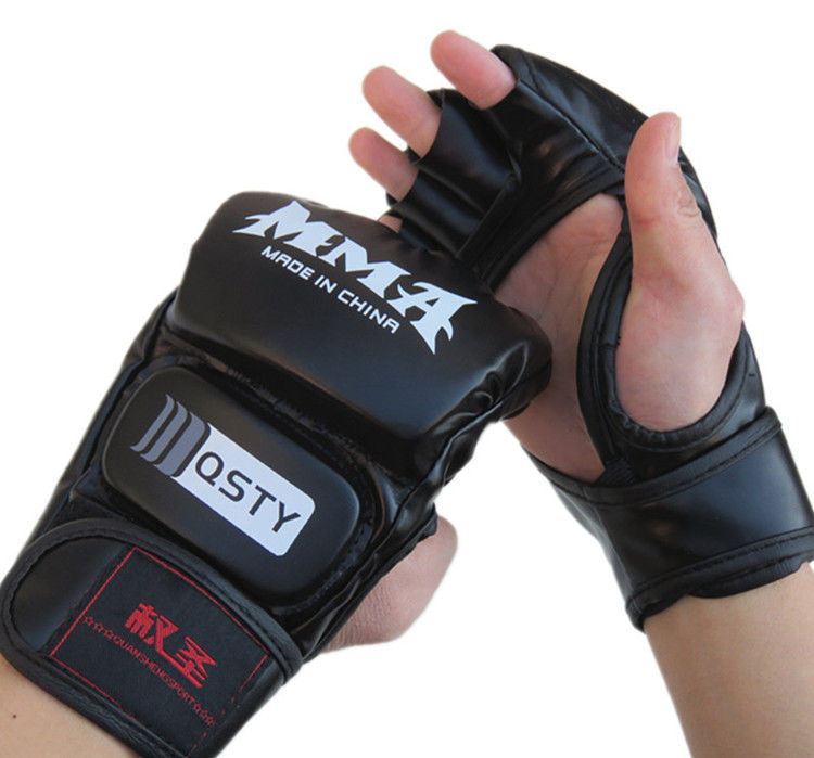 统步半指拳击手套男散打格斗拳套成人搏击训练拳击套