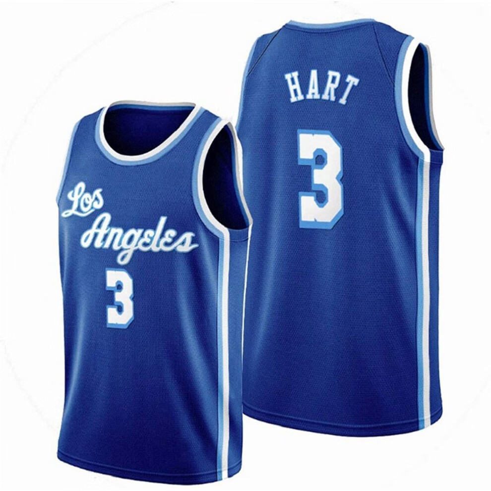 体育同款新款nba湖人队3号安东尼戴维斯 davis复古刺绣篮球球衣 蓝色