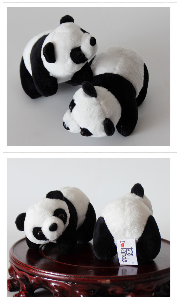 四川熊猫基地纪念品小号熊猫公仔可爱毛绒玩具成都旅游特色小礼物送
