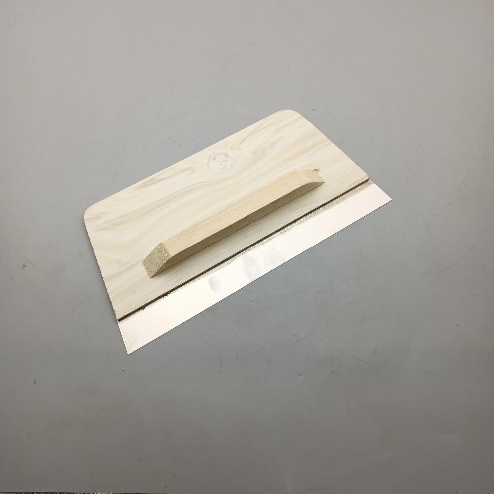 不锈钢腻子刮刀带手柄刮板刮片油灰刀工具木柄原子灰批灰刀铲刀木柄