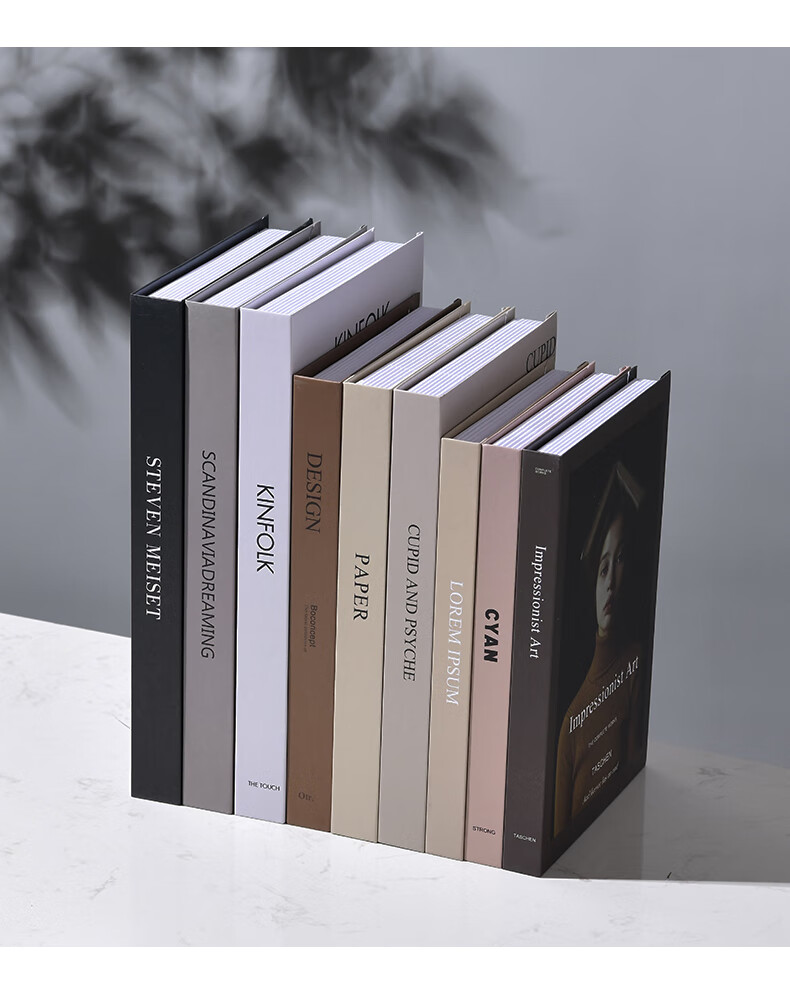复古假书盒子 现代北欧风格假书简约仿真书装饰品摆件道具书模型创意