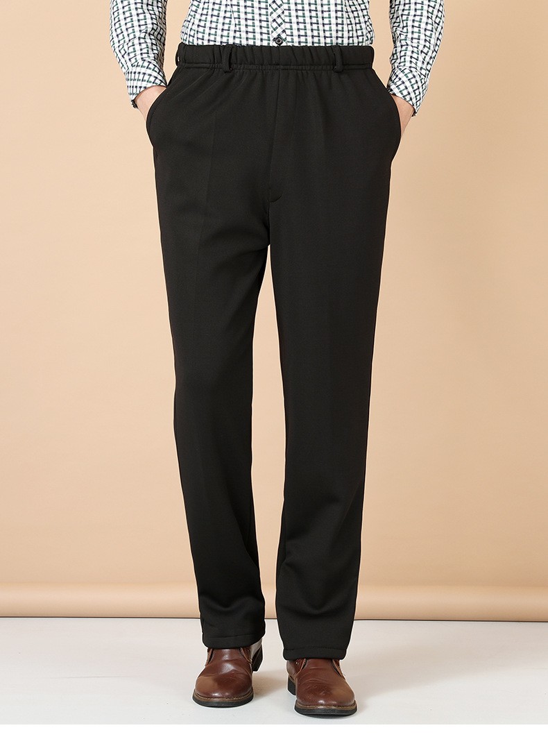 老爷车冬季爸爸裤加绒裤男加厚休闲裤男中老年外穿棉裤老人保暖裤中年