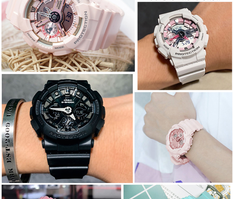 卡西欧5518gmas110树脂手表带适配gshock5425s120130表壳套装透明磨砂