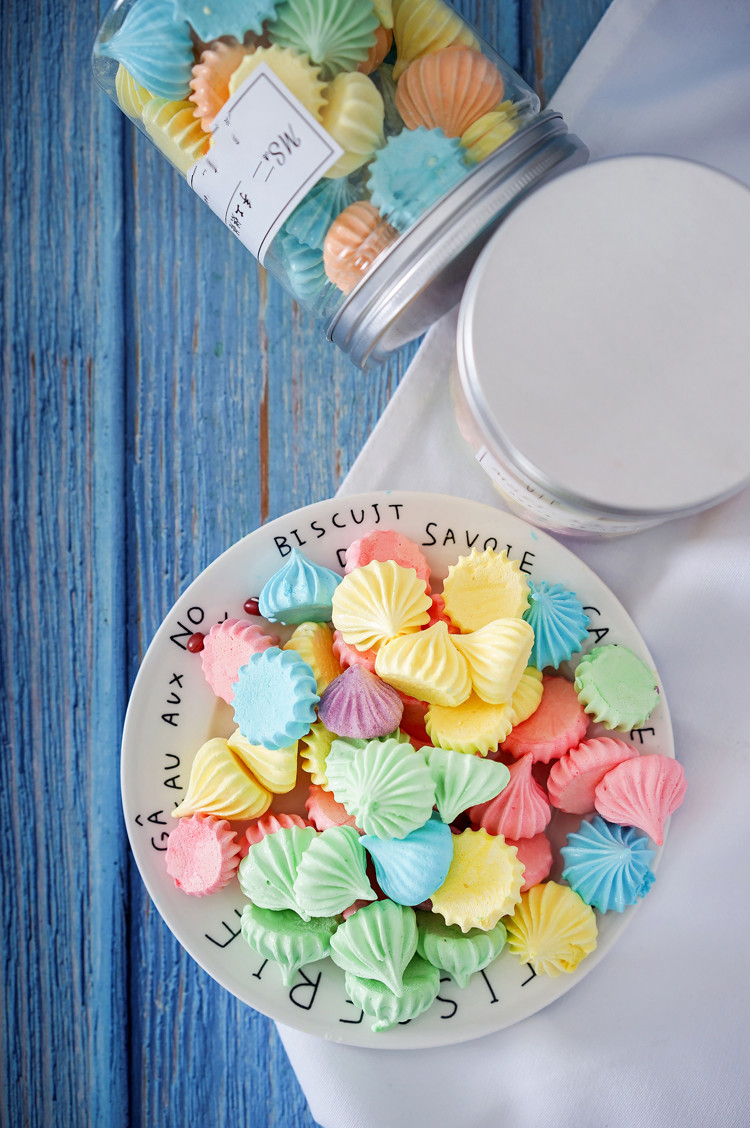 晨臻蛋白糖马琳糖手工制作怀旧零食马林糖生日礼物网红蛋糕装饰 蓝色