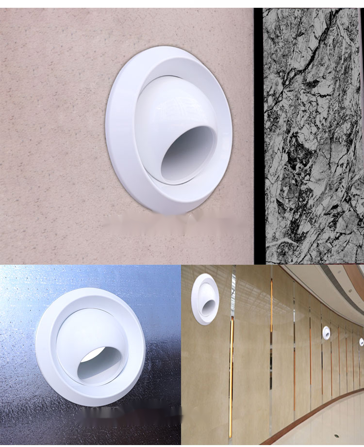 中央空调球形喷射风口abs射流直流出风百叶口机场车站远程送风口 球形