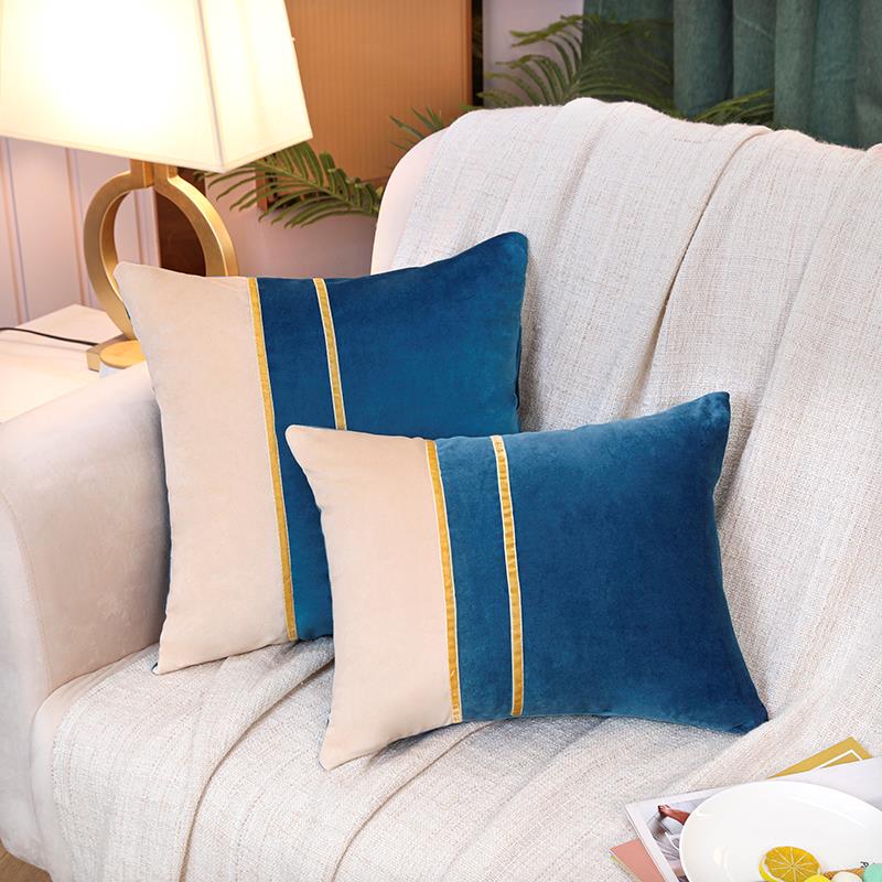 南极人家纺轻奢皮沙发配的靠垫素色棉麻正方形抱枕靠垫纯色沙发靠枕