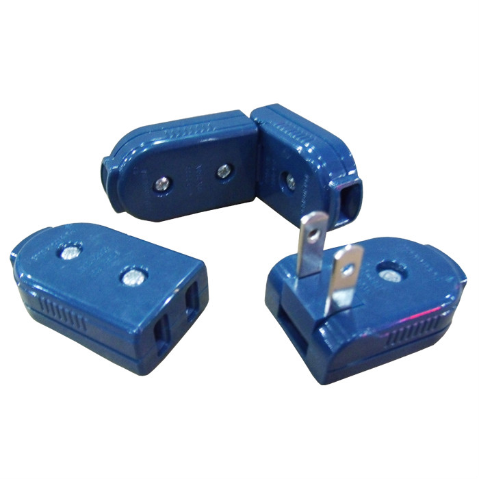 公母对接插头延长电源插座美规二扁监控配套对插头铜阻然外壳母头