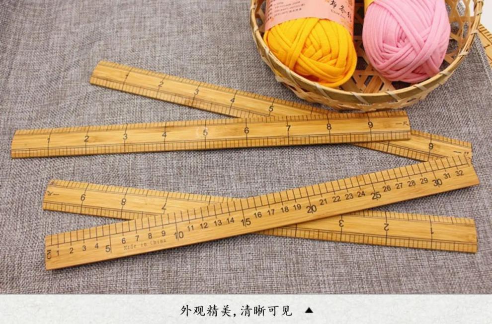 市尺裁缝尺一尺二尺木尺10cm 一米竹尺尺子量衣尺米尺量布温妤 塑料黄